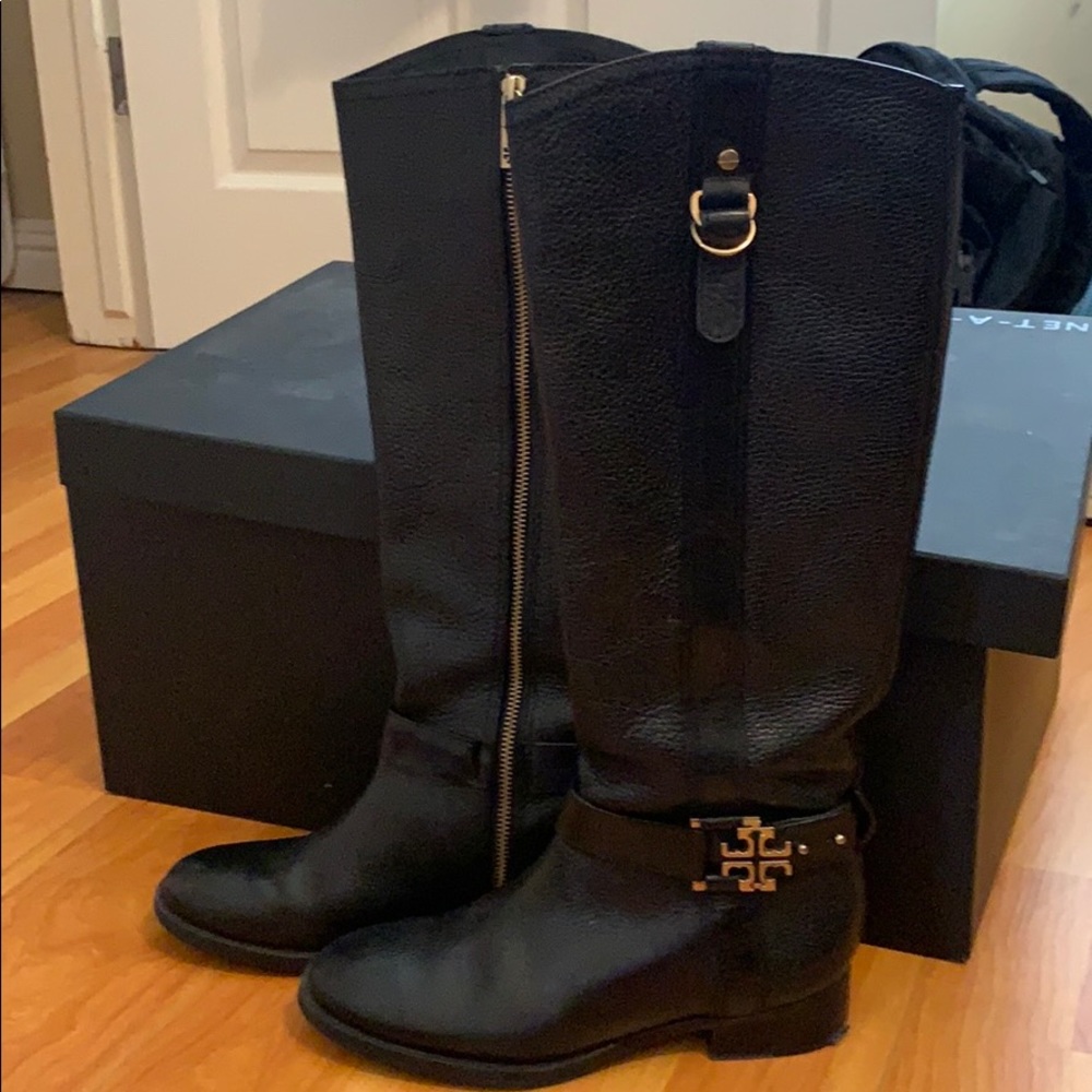 Tory Burch Size 7 Black Leather Boots